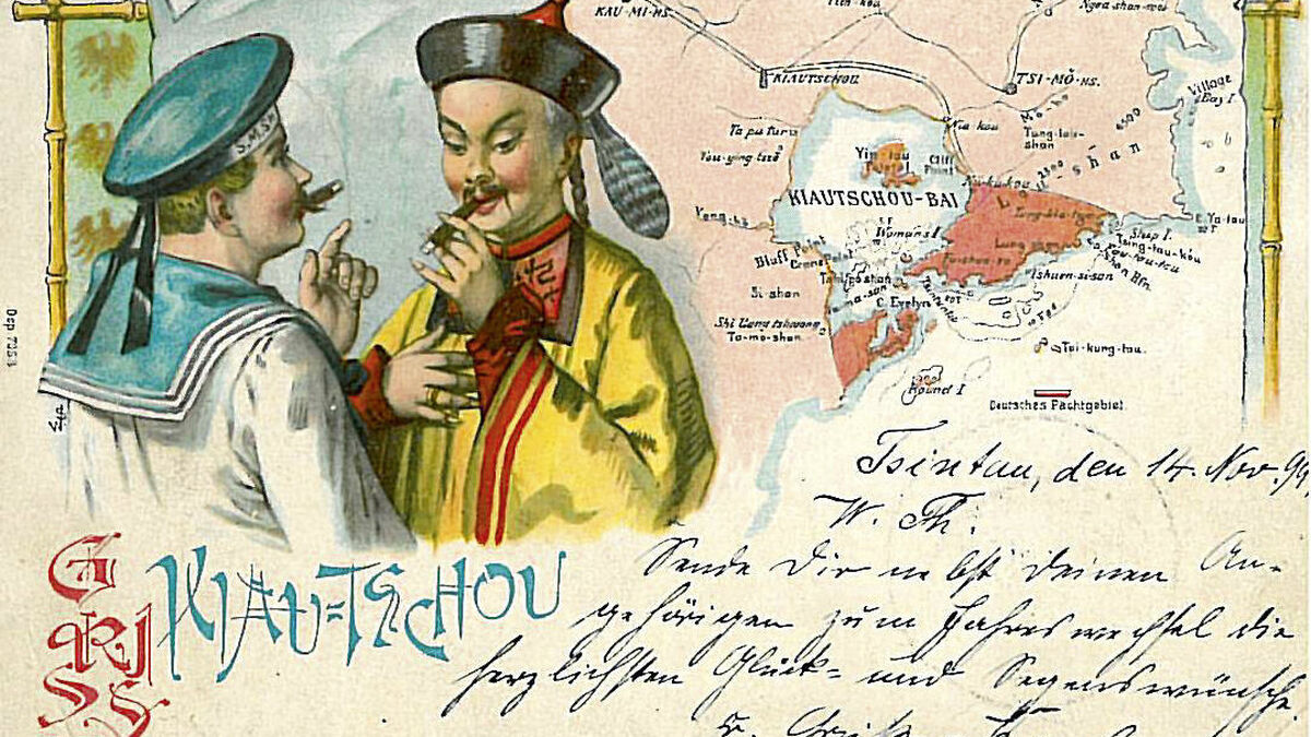 „Gruß aus Kiau-Tschou“ (Postkarte 1899) „Gruß aus Kiau-Tschou“ (Postkarte 1899)