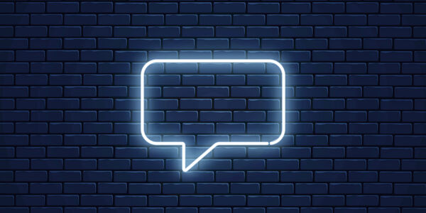Neon Speech Bubble
