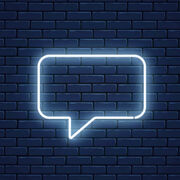 Neon Speech Bubble